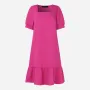 ZANZEA - Vestidos de verano para mujer, estilo vintage, informal, con mangas abullonadas, cuello cuadrado, holgado, liso
