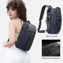 BANGE Chest Bag Men Casual Crossbody Bag Waterproof Shoulder Satchel Multi-Pockets Large Capacity Men's Bag