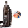 BULLCAPTAIN Genuine Leather Men's Shoulder Bag Small Handbag Fashion Crossbody Bag for Men Daily Casual Travel Messenger Bag for 7.9inch Ipad