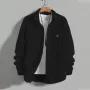 ChArmkpR Mens Solid Texture Chest Pocket Lapel Long Sleeve Shirts