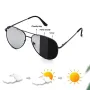 Photochromic Polarized Sunglasses UV400 Protection Anti-Glare Sun Glasses for Outdoor Driving Fishing with Case