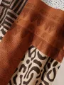ChArmkpR Mens Ethnic Tribal Print Patchwork Button Up Long Sleeve Shirts