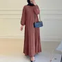 ZANZEA Fashion Women Ethnic Dress Elegant Lantern Sleeve Maxi Dresses Plain A-Line Sundress