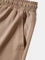Mens Abstract Figure Letter Print Drawstring Waist Shorts