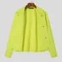 INCERUN Men Solid Color Long Sleeve Jackets Daily Casual Short Jacket for Men Sterrtwear Top Plus Size Spring Fall