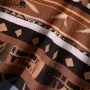 ChArmkpR Mens Ethnic Geometric Print Patchwork Lapel Long Sleeve Shirts