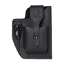 BULLCAPTAIN Genuine Leather Waist Bag for Men Belt Bag Packs 7inch Cell Phone Purse Waist Bag Wear Buckle Retro Belt Pack