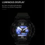 SMAEL Men LED Luminous Waterproof Sports Digital Dual Display Watch Multifunctional Outdoor Calendar Alarm Watch