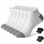 6 Pair Cotton Men Socks Comfy Solid Color Male's Short Sock Summer Cycling Breathable Mesh Running Ankle Socks