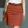 ZANZEA Women Street Fashion OL Work Skirts Side Pockets Plain Zipper Commute Mini Pencil Overskirts