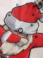 ChArmkpR Mens Christmas Santa Claus Elk Print Lapel Short Sleeve Shirts