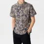 INCERUN Men Shirts Retro Floral Print Short Sleeve Shirts Summer Daily Casual Shirts
