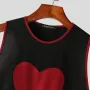 INCERUN Mens Tops Men's Fashion Chest Love Pattern Vests Summer Daily Casual Patchwork Sleeveless Top S-5XL