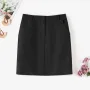 ZANZEA Women Street Fashion OL Work Skirts Side Pockets Plain Zipper Commute Mini Pencil Overskirts
