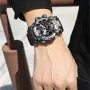 SMAEL Men LED Luminous Waterproof Sports Digital Dual Display Watch Multifunctional Outdoor Calendar Alarm Watch