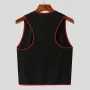 INCERUN Mens Tops Men's Fashion Chest Love Pattern Vests Summer Daily Casual Patchwork Sleeveless Top S-5XL