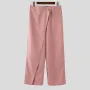 INCERUN Mens Solid Color Long Sleeve Two-Piece Outfit Collarless Blazer & Suit Pants Men's Fashion Set