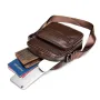 Ekphero Men's Genuine Leather Shoulder Bag Bussiness Casual Messenger Bag Multiple Pocket Capacity Crossbody Bag