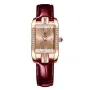 POEDAGAR Fashion Rectangular Quartz Watch Female Luxury Elegant Clock Waterproof Leather Band Creative Diamond Women Watch