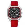 CRRJU Men's Business Quartz Watch Silicone Strap Waterproof Sport Wristwatch with Automatic Date Casual Design and Watch Box