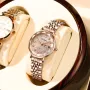 POEDAGAR Women Luxury Rhinestone Quartz Watch Waterproof Luminous Wristwatch Calendar Analog Stainless Steel Wrist Watch Elegant Ladies Watches