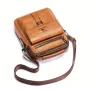 WEIXIER PU Leather Men's Messenger Bag Trend Retro Business Men's Shoulder Bag Waterproof Carry-on Bag Crossbody Bag Men's Backpack