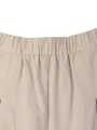 Women Loose 100% Cotton Ankle Length Solid Color Wide Legged Casual Pants