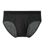 Pacote com 4 cuecas masculinas de malha de bambu, cuecas respiráveis com buracos, tamanho grande, shorts masculinos, lingerie, cuecas