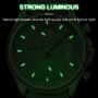 POEDAGAR Men's Waterproof Luminous Quartz Watches Fashion Multi-function Business Casual Wristwatch