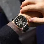 CRRJU Business Men's Watches Fashion Luxury Stainless Steel Quartz Watches Waterproof Chronograph Multifunctional Watches