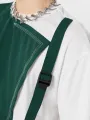 INCERUN Mens Fashion Fashion Color Block Stitching Buckle Design Short Sleeve T-Shirt