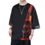 INCERUN Mens T Shirts Loose Fit Casual T-shirts for Men Print Patchwork Fashion Male Tee Tops Summer Short Sleeve Men Clothing