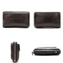 Ekphero Genuine Leather Wallet Long Handbag Large Capacity Card Holder Money Clip Retro Clutch Bag with Zipper Phone Pocket