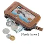 BULLCAPTAIN Men's Genuine Leather RFID Wallet Short Trifold Design Hasp Zipper Closure Card Holder Coin Pocket Money Purse