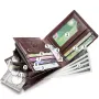 BULLCAPTAIN Genuine Leather Men Short Wallet Casual Business Clutch Male Coin Purse Hasp Zipper Card Holder Money Clip