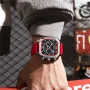CRRJU Men's Business Quartz Watch Silicone Strap Waterproof Sport Wristwatch with Automatic Date Casual Design and Watch Box