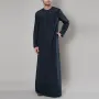 Men Solid Color Elegant Long Sleeve Kaftan Shirts 