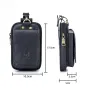 BULLCAPTAIN Men's Genuine Leather Waist Bag Casual Fashion Small Business Bag Multifunctional 7-inch Mobile Phone Bag