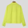 INCERUN Men Solid Color Long Sleeve Jackets Daily Casual Short Jacket for Men Sterrtwear Top Plus Size Spring Fall