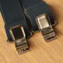 Men's Suspenders With 5cm Widened And Comfortable Elastic Straps, Adjustable 4 Clips For Trousers, Classic Black Suspenders Elastic X-Back