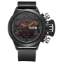 MEGIR Men Multi-functional Watch Sports Chronograph Wristwatch Waterproof Calendar Quartz Watch Comfortable Silicone Strap