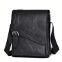 WEIXIER Men's Business Shoulder Bag Large Capacity, Waterproof Messenger Crossbody Bag, Casual Fashion PU Leather Backpacks Bag