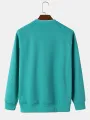 ChArmkpR Mens Contrast Patchwork Crew Neck Casual Loose Pullover Sweatshirts