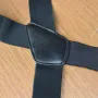 Men's Suspenders With 5cm Widened And Comfortable Elastic Straps, Adjustable 4 Clips For Trousers, Classic Black Suspenders Elastic X-Back