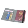 RFID Anti-theft Passport Holder PU Leather Flightticket ID Cards Protection Cover Multi-function Travel Money Clip
