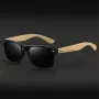 Fashion Bamboo Wood Vintage Square Sunglasses for Men Women Wooden Driving Fishing UV400 Sports Sun Glasses