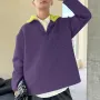 INCERUN Mens Color-Block Panel Long-Sleeve Pullover Hoodie Fashion Loose Fit Top with Chest Pocket in Spring Fall Winter