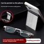 2 in 1 Portable Folding Reading Glasses with Metal Glasses Case Mobile Phone Holder HD Anti-Fatigue Anti-blue Light Presbyopic Glasses