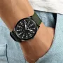 BIDEN Simple Calendar Sports Waterproof Quartz Watch Comfortable Nylon Strap Luminous Pointer Men Watch with Alloy Case
