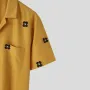 INCERUN Mens Shirts Handmade appliquéd Short-sleeve Shirt Summer Daily Solid Color Lapel Top Shirts